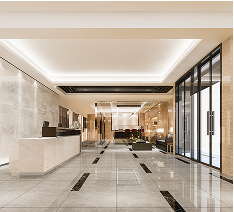 Decorative entrance lobby